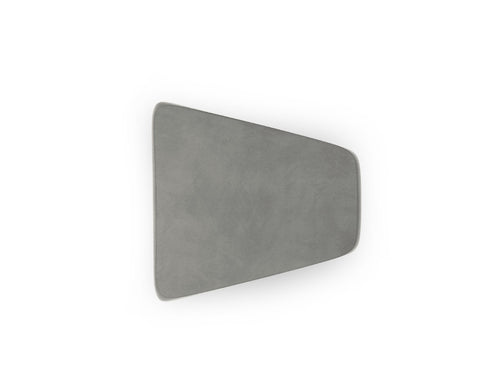 Micadoni Poef Miley flueel, lichtgrijs - 79x88x40cm