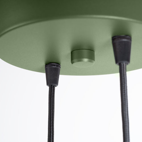 Sollux Lighting Hanglamp HALO 2P olijfgroen - 15x15x120cm