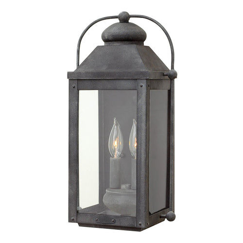 Anchorage Hinkley Outdoor 2-lichts wandlantaarn verouderd zink IP44