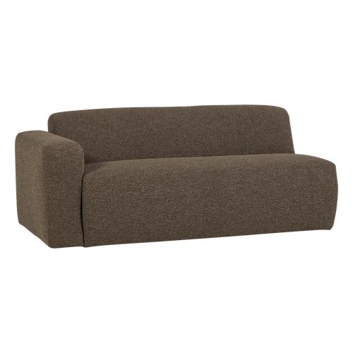 WOOOD 2-zits bank arm links Mojo Base - Bouclé - Bruin - 74x185x97