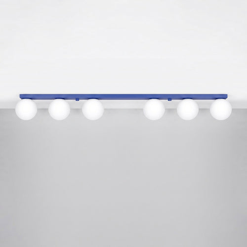 Sollux Lighting Plafondlamp YOLI 6 ultramarijn - 120x12x14,5cm
