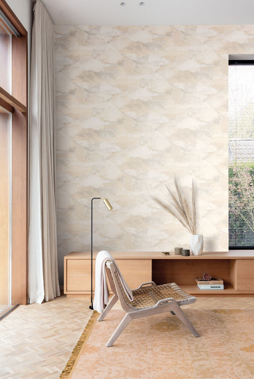 Masureel behang wolken geel - 53 cm x 10.05 m - 631971