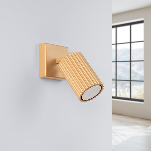 Sollux Lighting Wandlamp KARBON goud - 8x16x8cm