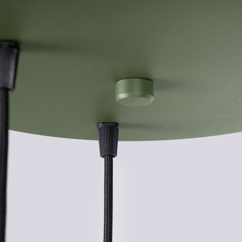 Sollux Lighting Hanglamp ESTRIA 3P beige/olijfgroen - 30x30x120cm