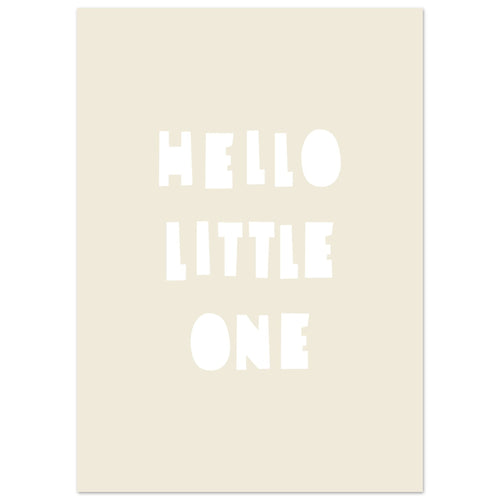 Artfulprints  Hello little one wit   poster 50x70 cm - vtwonen shop