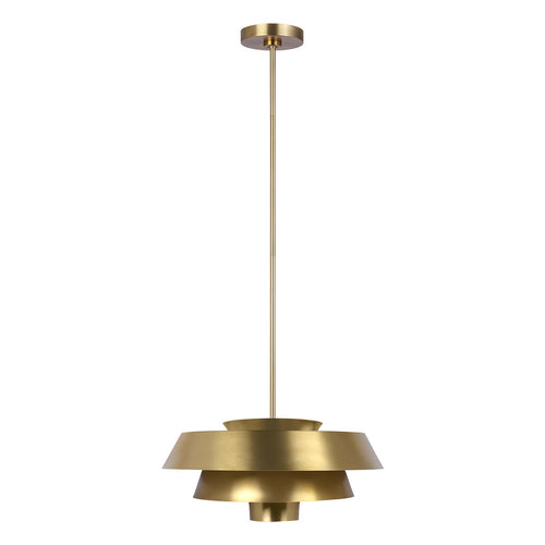 Elstead Brisbin 1 hanglamp, gepolijst messing, E27