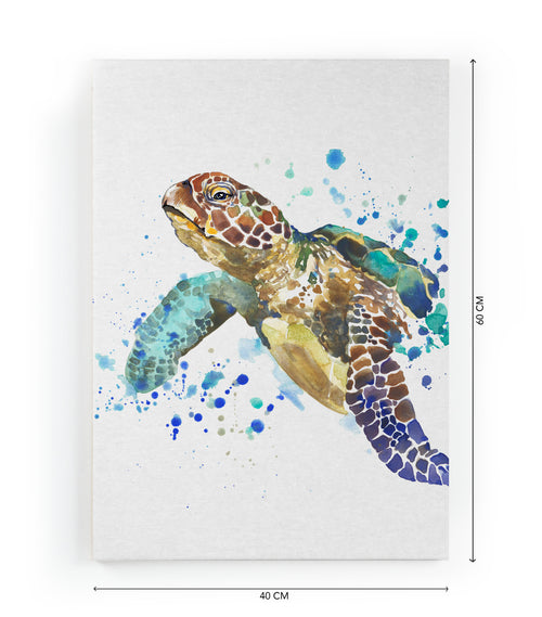 Canvas 60x40 Afdruk Schildpad - vtwonen shop