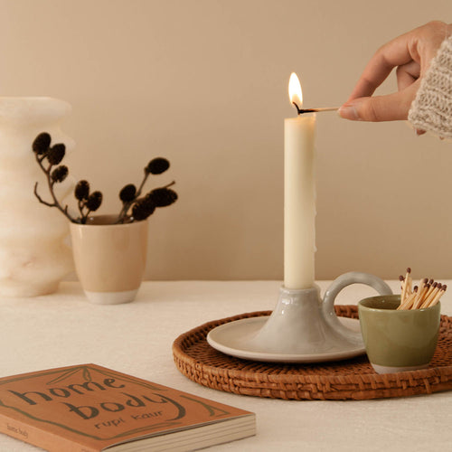 The Table Atelier Kandelaar 14,5x6 cm Mushroom - vtwonen shop