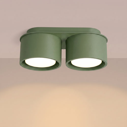 Sollux Lighting Plafondlamp MODO 2 olijfgroen Gx53 - 21x10x8cm