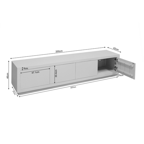 Starfurn  tv meubel Brussel - bruin - 42x200x46cm
