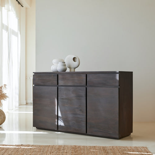 Tikamoon Massief mahoniehouten buffet 150 cm - Bruin