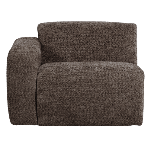 WOOOD 1-zits bank arm links Mojo Base - Wollig - Bruin - 74x105x97