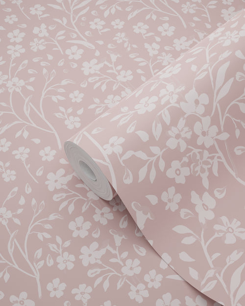 ESTAhome behang bloemetjes roze - 53 cm x 10.05 m - 139884 - vtwonen shop