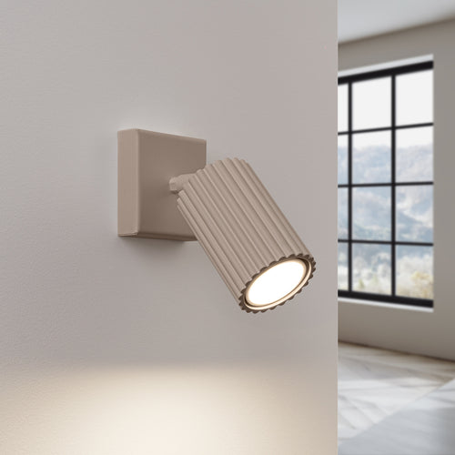 Sollux Lighting Wandlamp KARBON taupe - 8x16x16cm