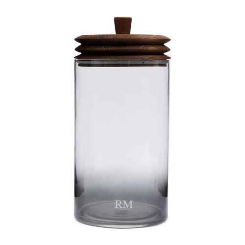 Rivièra Maison RM Harmonica Storage Jar L - Glas, Dennenhout - Transparant - vtwonen shop