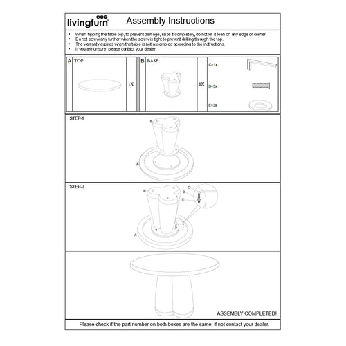 Brix salontafel Clubs Sandy - 130cm - beton / MDF
