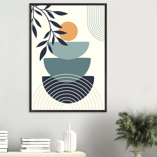 Artfulprints Poster Boho – Sunrise layers   - 30x40 cm - Meerkleurig