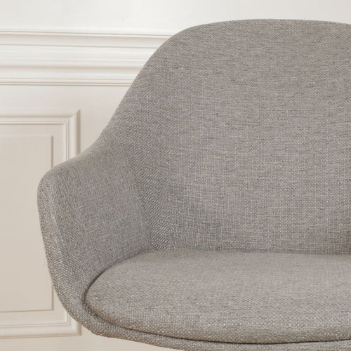 Nolon Nora-Mae Eetkamerstoel Warm Grijs - Armleuning - Zwarte Poten