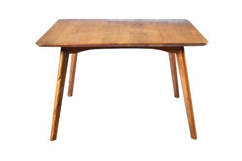 Livingfurn - Eetkamertafel Elias - 120cm - Klassieke eettafel - Mangohout - Bruin