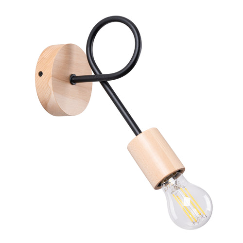 Sollux Lighting Wandlamp EMBER zwart - 10x19x24cm