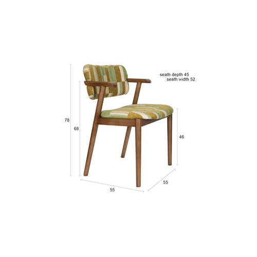 Dutchbone Sara Eetkamerstoelen Groen - Set van 2