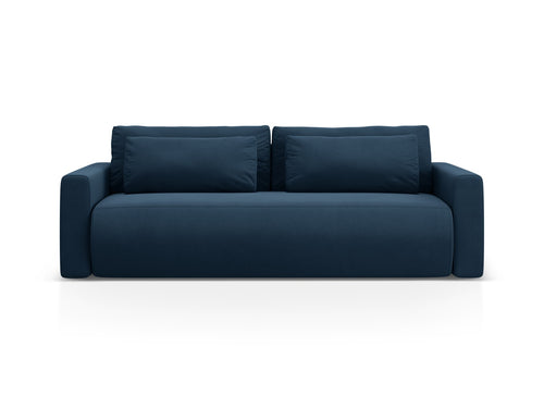 Cosmopolitan Design Slaapbank met opbergdoos Belfast 3-zits, flueel koningsblauw - 105x238x84cm