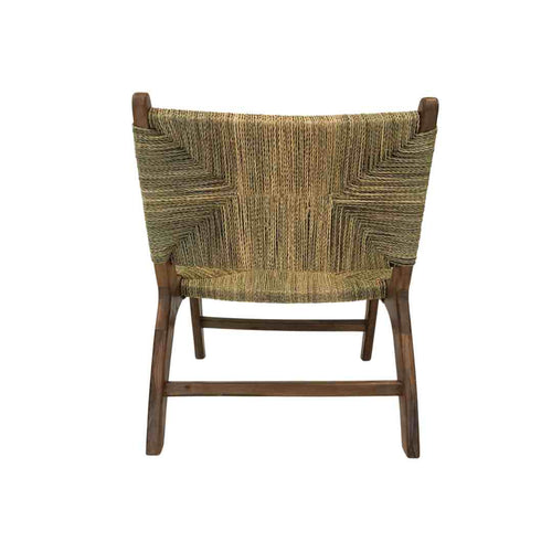 MÔMÉ Lounge Fauteuil Zola - bruin/naturel - walnoothout - 60 x 60 x 73 cm - Boho Chic - vtwonen shop