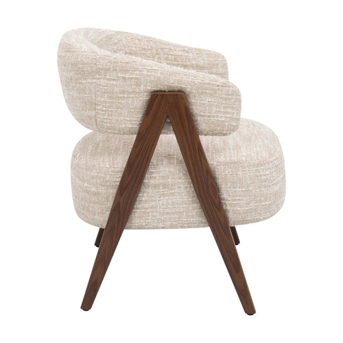DÉJA Living Fauteuil Fly - Beige/Walnoot - 67x64x72cm