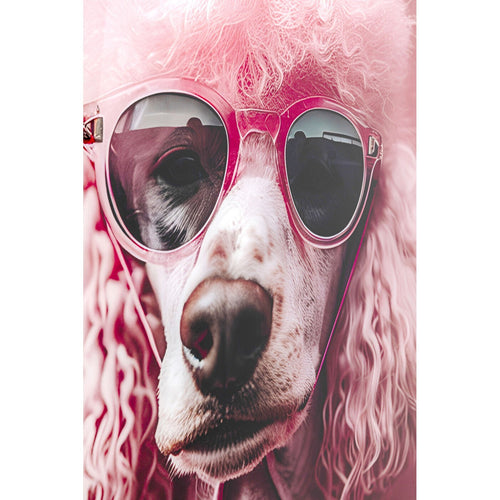 Kare Design Wandfoto roze poedel 40x50cm