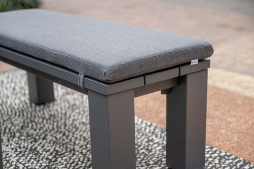 Garden Impressions Cube tuinbank 115 cm aluminium met kussen