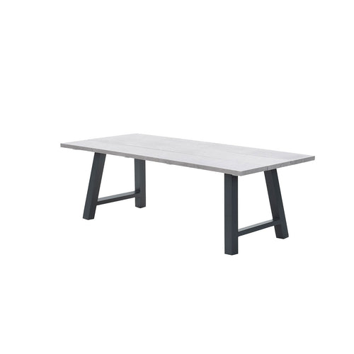 Olympus tafel - 220x100 cm - carbon black - grey teak look - vtwonen shop