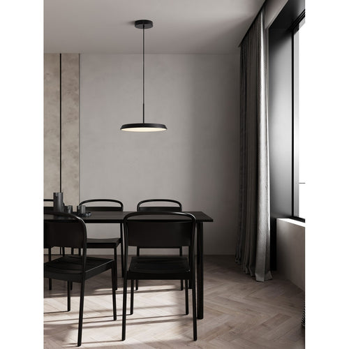 Nova Luce OPHELIA Dome hanglamp voor plafond, matzwart, LED, 27W, 2205lm, 3000K