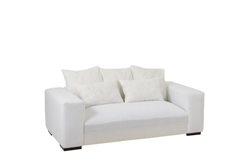 J-Line onderstel Zetel + 5 Kussens Monaco - textiel - wit