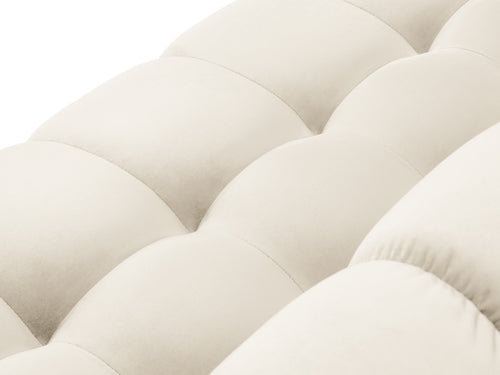 Cosmopolitan Design Panoramische hoekbank links Bali 7-zits, flueel, lichtbeige - 256x327x75cm