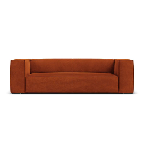 Cosmopolitan Design - Bank Turin 3-zits, structurele stof terracotta - 100x227x68cm
