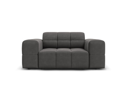 Cosmopolitan Design Fauteuil Chicago flueel grijs - 102x132x78cm