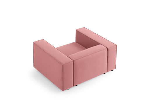 Cosmopolitan Design Fauteuil Arendal flueel, zalm - 102x124x70cm