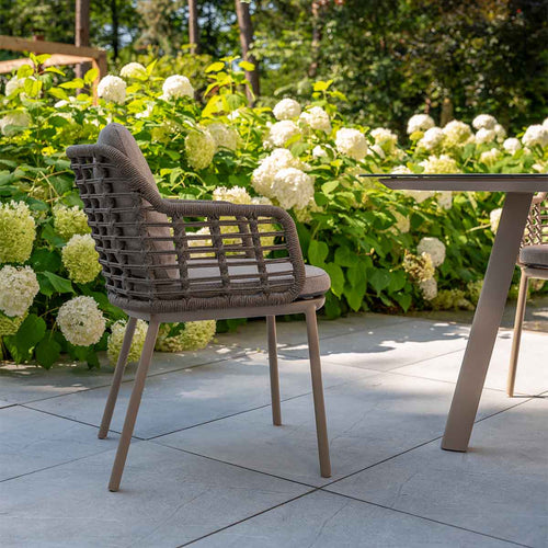 Taste by 4 Seasons tuinset Puglia 7-delig - Manolo tuintafel 240x103 cm - printed ceramic latte