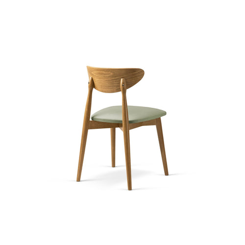 Set van 2 fluwelen stoelen Leon flueel groente - 48x47.5x79cm