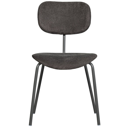 WOOOD eetkamerstoelen Link - Polyester - Bruin/Grijs - Set van 6