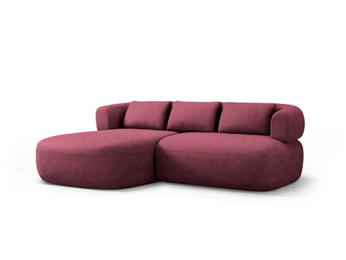 Micadoni linker hoekbank Jenny 5-zits, chenille kersenboom - 145x200x73cm