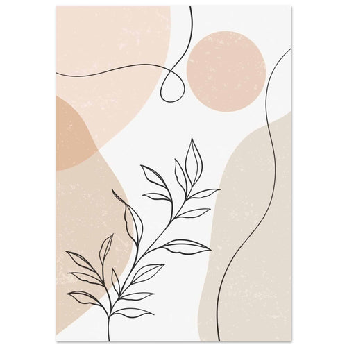 Artfulprints Poster met Lijst Boho – Whispering lines   - 30x40 cm - beige