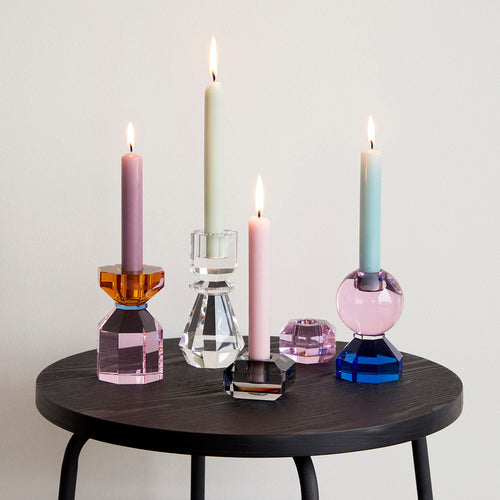 Hübsch kandelaar Gem - kristal - ø7xh14cm - vtwonen shop