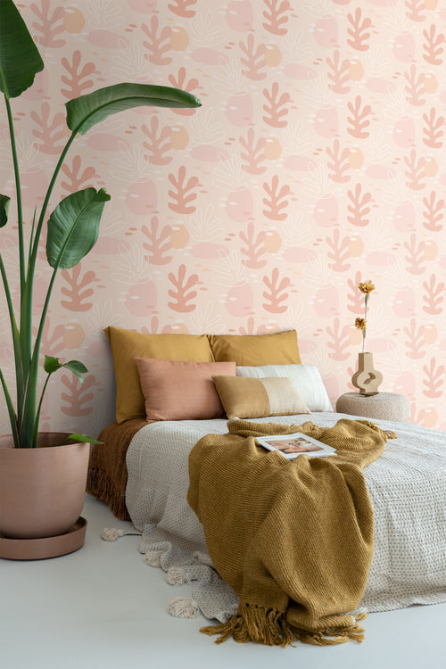 ESTAhome behang koraal zacht roze - 50 x 900 cm - 139541