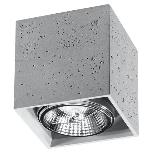 Sollux Lighting Plafondlamp VALDE beton - 14x14x14cm