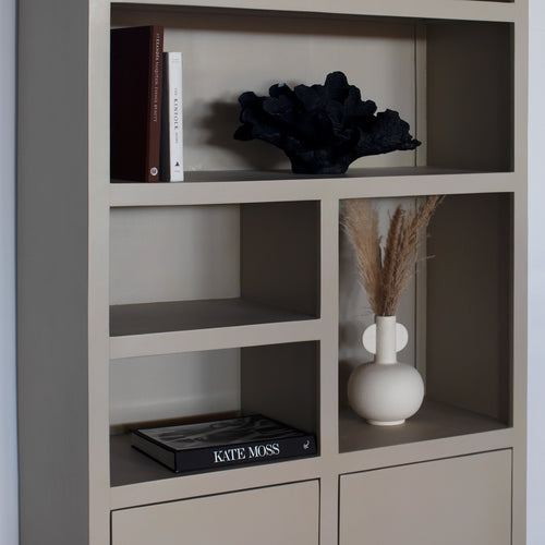 Giga Meubel Wandkast Xander - Hardhout/Hout - Beige - 120x45x220cm - vtwonen shop