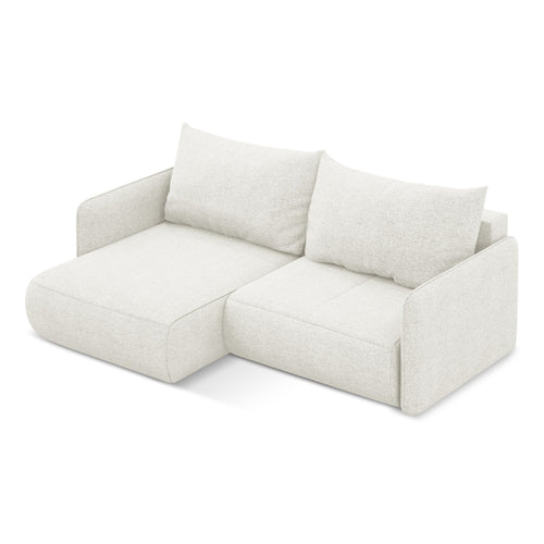 LaMiaSofa hoekbank links Palermo - chenille stof - wit - 207x148x86