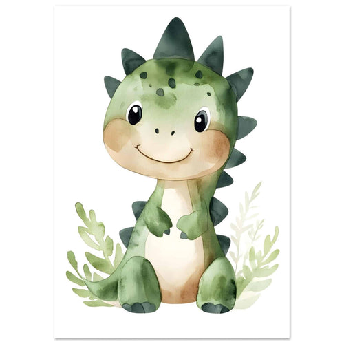 Artfulprints  Baby dino   poster A4 21x29.7 cm - vtwonen shop