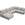 Cosmopolitan Design Panoramische hoekbank rechts Vienna 7-zits, structurele stof, beige - 235x330x95cm