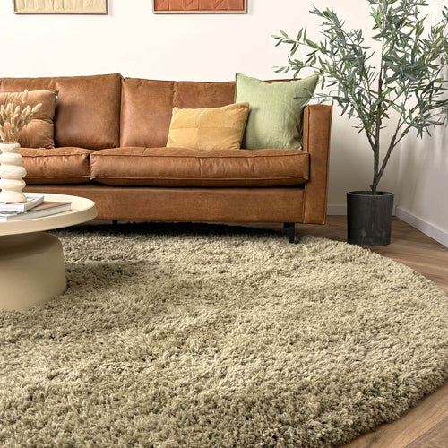 Interieur05 vloerkleed Pilo - hoogpolig - groen - Ø240 cm - vtwonen shop